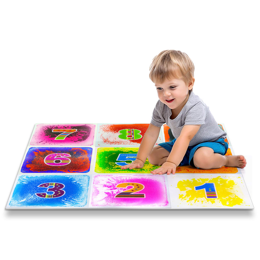 New Anxiety Relief Product Liquid Sensory Tiles Anti Stress Toys for Autism Stimulate Visual Senses Liquid Sensory Tiles