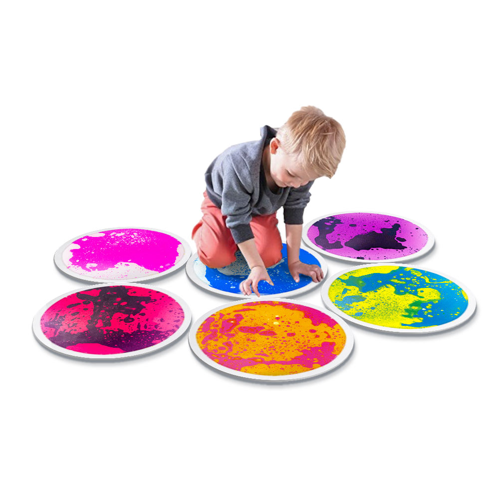 Kaiher Sensory Liquid Mat Anti Stress Toys Flowing Visual Perception Stress Relief Squeeze Toy for Autism Sensory Liquid Tiles